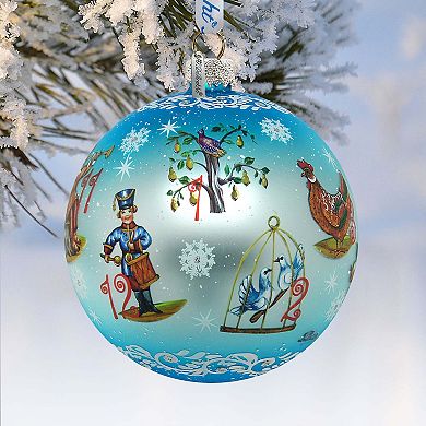 Limited Edition, Oversized 12 Days of Christmas Glass Christmas Ornament
