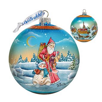 Winter Village Christmas Ball Glass Christmas Ornament Limited Edition by G. DeBrekht