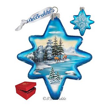 G.Debrekht Peaceful Kingdom North Star Glass Ornament by G. DeBrekht Decor Christmas Decor - 755-001