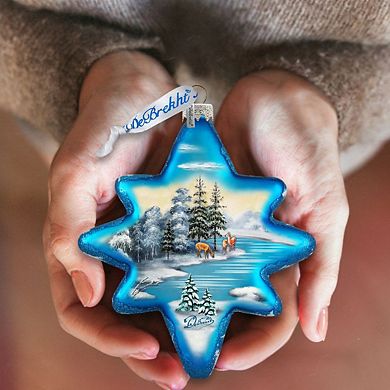 G.Debrekht Peaceful Kingdom North Star Glass Ornament by G. DeBrekht Decor Christmas Decor - 755-001