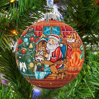 G.Debrekht Nativity Workshop Ball Glass Christmas Ornament by G. DeBrekht Christmas Decor - 73614