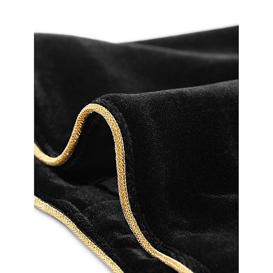 Women's Office One Button Notched Lapel Long Sleeves Velvet Blazer