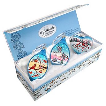 G.Debrekht Sing Song Glass Ornament Set of 3 by G. DeBrekht Decor Christmas Decor - 74120-B3