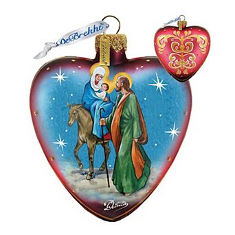 G.Debrekht Nativity Heart Glass Ornament by G. DeBrekht DecorNativity Holiday Decor - 73511