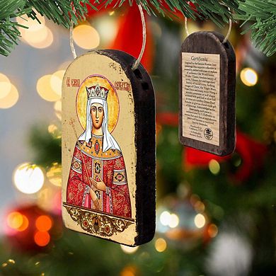 G.Debrekht Saint Elena Religious Orthodox Sacred Icon Ornament Inspirational Icon Decor