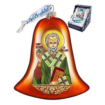 G.Debrekht Saint Patrick Glass Ornament by G. DeBrekht DecorCeltic Decor - 752-060