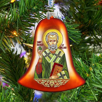 G.Debrekht Saint Patrick Glass Ornament by G. DeBrekht DecorCeltic Decor - 752-060