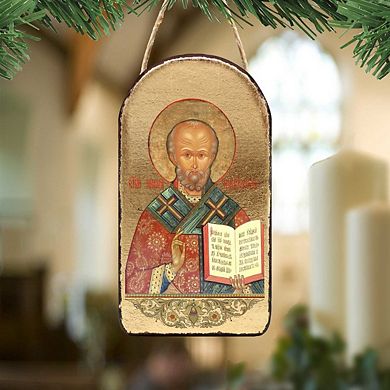 G.Debrekht Saint Nicholas Religious Orthodox Sacred Icon Ornament Inspirational Icon Decor