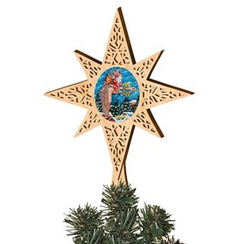 G.Debrekht Santa On Goose Tree Topper by G.DeBrekht Christmas Santa Snowman Decor - 89492