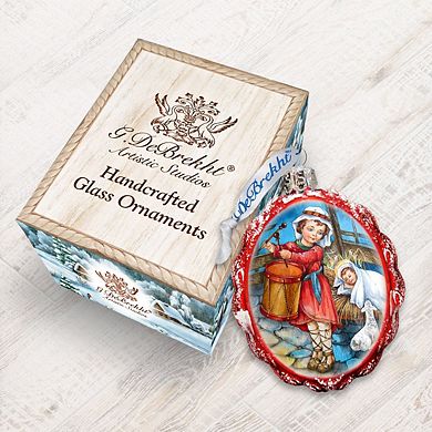 Designocracy Drummer Boy Mercury Glass Ornament by G. DeBrekht Nativity Holiday Decor