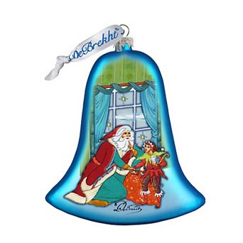 G.Debrekht Night Before Christmas Bell Glass Ornament by G. DeBrekht Christmas Decor - 752-010