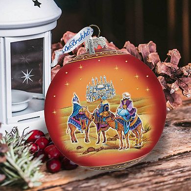 The Journey of the Three Wise Men Glass Ornament Limited Edition by G. DeBrekht