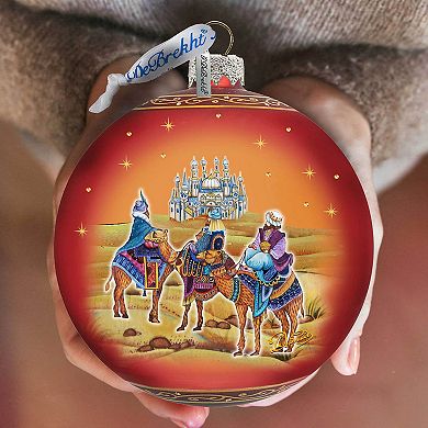 The Journey of the Three Wise Men Glass Ornament Limited Edition by G. DeBrekht