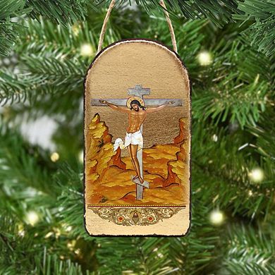 G.Debrekht Crucifixion Religious Christian Sacred Icon Ornament Inspirational Icon Decor