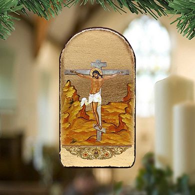 G.Debrekht Crucifixion Religious Christian Sacred Icon Ornament Inspirational Icon Decor