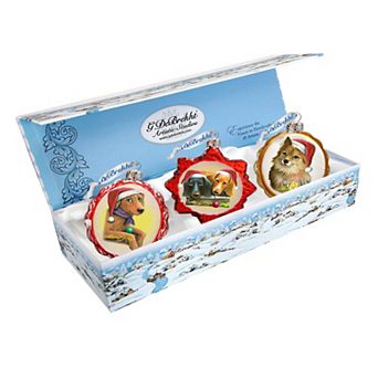 Designocracy Doggy Mercury Glass Christmas Ornaments by G. DeBrekht Christmas Decor