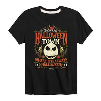 Disney's The Nightmare Before Christmas Boys 8-20 Halloween Town Sign Graphic Tee