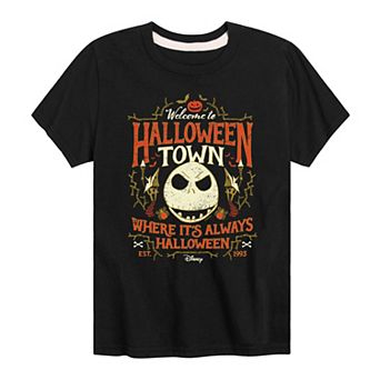 Disney's The Nightmare Before Christmas Boys 8-20 Halloween Town Sign Graphic Tee