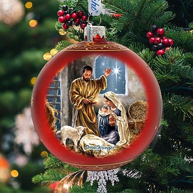 The Lamb of God Glass Ornament Limited Edition by D. Gelsinger