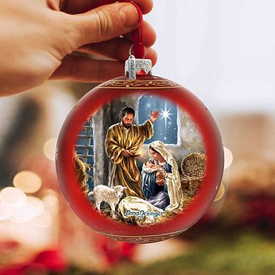 The Lamb of God Glass Ornament Limited Edition by D. Gelsinger