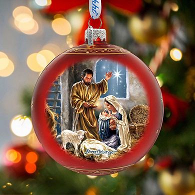 The Lamb of God Glass Ornament Limited Edition by D. Gelsinger