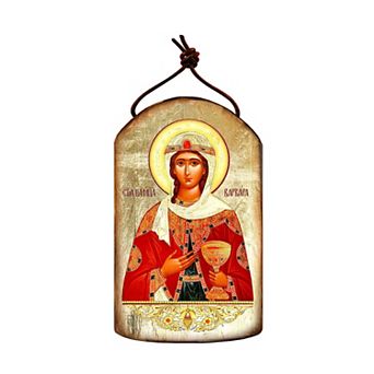 G.Debrekht Saint Barbara Religious Orthodox Sacred Icon Ornament Inspirational Icon Decor