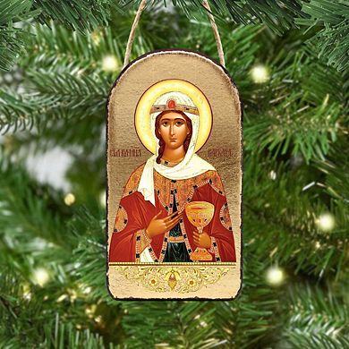 G.Debrekht Saint Barbara Religious Orthodox Sacred Icon Ornament Inspirational Icon Decor
