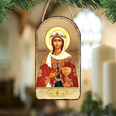 G.Debrekht Saint Barbara Religious Orthodox Sacred Icon Ornament Inspirational Icon Decor