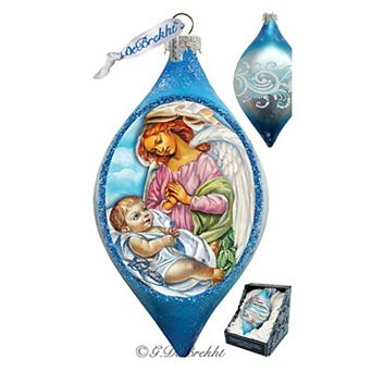 G.Debrekht Angelic Touch Drop Glass Ornament by G. DeBrekht DecorNativity Holiday Decor - 757-022