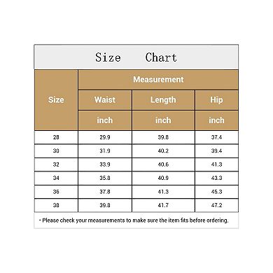 Men's Striped Dress Pants Straight Fit Office Work Suit Trousers