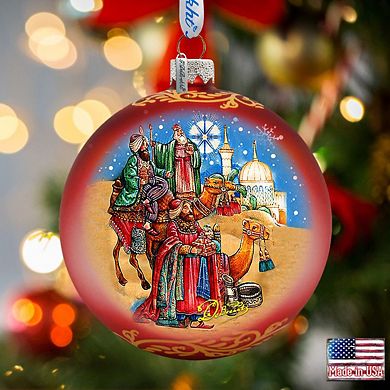 G.Debrekht Nativity Story Glass Ornament Set of 3 by G. DeBrekht DecorNativity Holiday Decor - 73750-S3