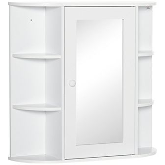 Over-the-sink Bathroom Storage Organizer Cabinet With Mirrored Door,shelves