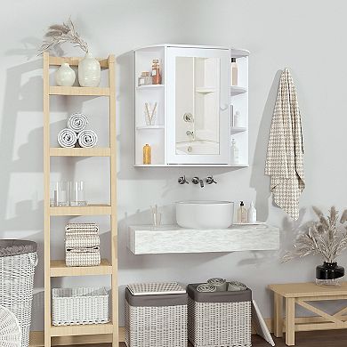 Over-the-sink Bathroom Storage Organizer Cabinet With Mirrored Door,shelves