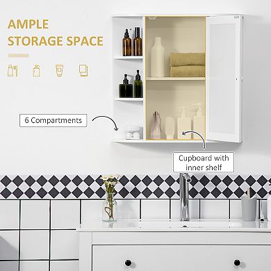 Over-the-sink Bathroom Storage Organizer Cabinet With Mirrored Door,shelves