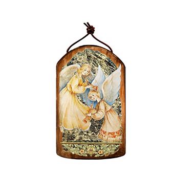 G.Debrekht Angels Watching Over You Religious Christian Sacred Icon Ornament Inspirational Icon Decor