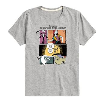 Disney's The Nightmare Before Christmas Boys 8-20 Creepy Comic Grid Graphic Tee