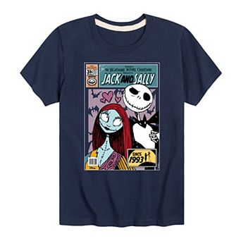 Disney's The Nightmare Before Christmas Boys 8-20 Jack and Sally Comic Graphic Tee