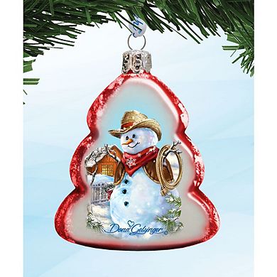 Designocracy Snowy Mercury Glass Ornaments by G. DeBrekht Coastal Holiday Decor