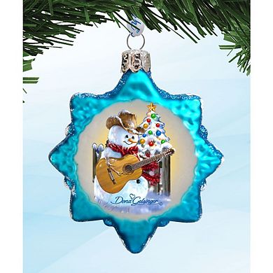 Designocracy Snowy Mercury Glass Ornaments by G. DeBrekht Coastal Holiday Decor