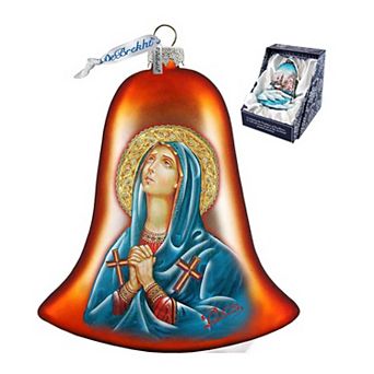 G.Debrekht Mary Magdalena Bell Glass Ornament by G. DeBrekht DecorNativity Holiday Decor - 752-038