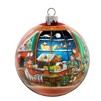 Christmas Arrival Up Up and Away Glass Christmas Ornament Limited Edition by G. DeBrekht
