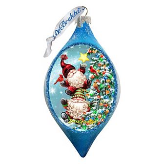 G.Debrekht Father Forgive Them Snowflake Glass Ornament by D. Gelsinger Christmas Decor - 757-105-DG