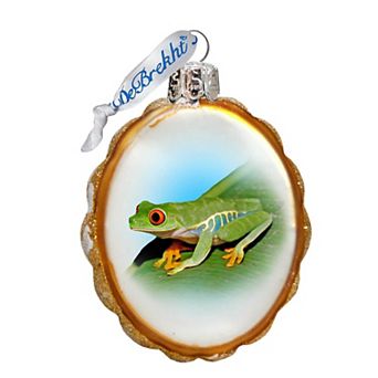 Designocracy Frog Mercury Glass Ornament by G. DeBrekht Wildlife Holiday Decor