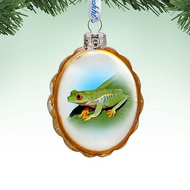 Designocracy Frog Mercury Glass Ornament by G. DeBrekht Wildlife Holiday Decor