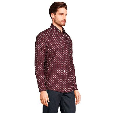 Big & Tall Lands' End Tailored Fit No Iron Twill Long Sleeve Shirt