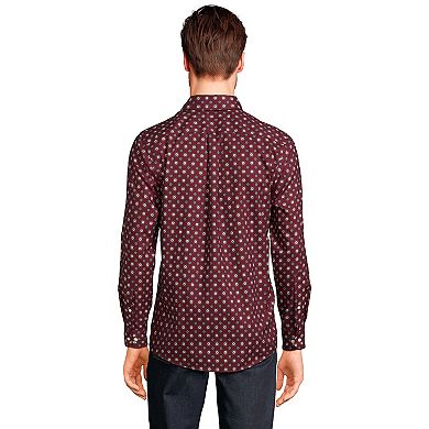 Big & Tall Lands' End Tailored Fit No Iron Twill Long Sleeve Shirt