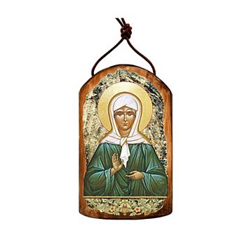 G.Debrekht Matrona Plaque Religious Orthodox Sacred Icon Ornament Inspirational Icon Decor