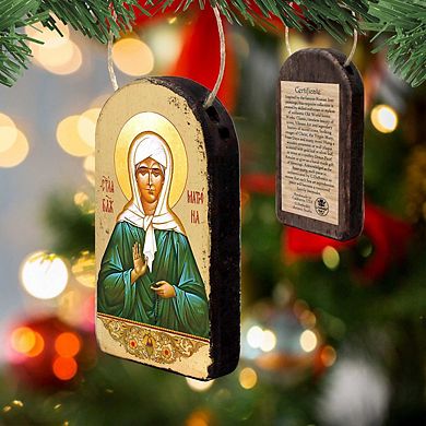 G.Debrekht Matrona Plaque Religious Orthodox Sacred Icon Ornament Inspirational Icon Decor