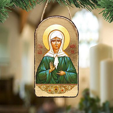 G.Debrekht Matrona Plaque Religious Orthodox Sacred Icon Ornament Inspirational Icon Decor