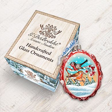 Designocracy Singing Birds Mercury Glass Ornament by G. DeBrekht Wildlife Holiday Decor